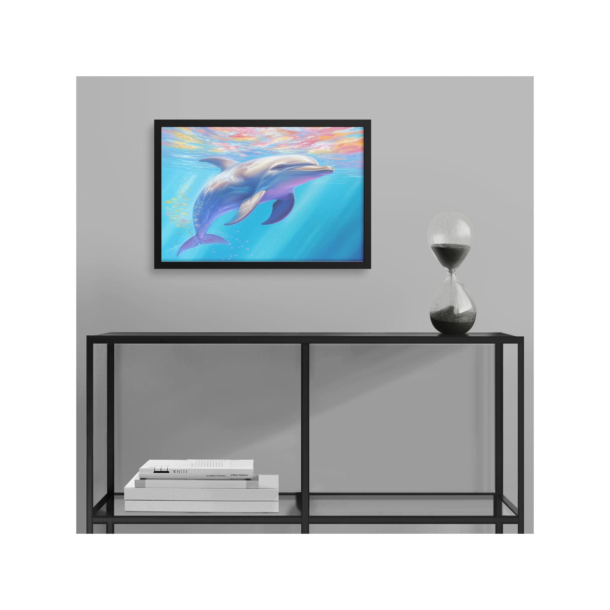 Beautiful Dolphin Wall Art for Beach Home / Sea Beach Art for Homes on