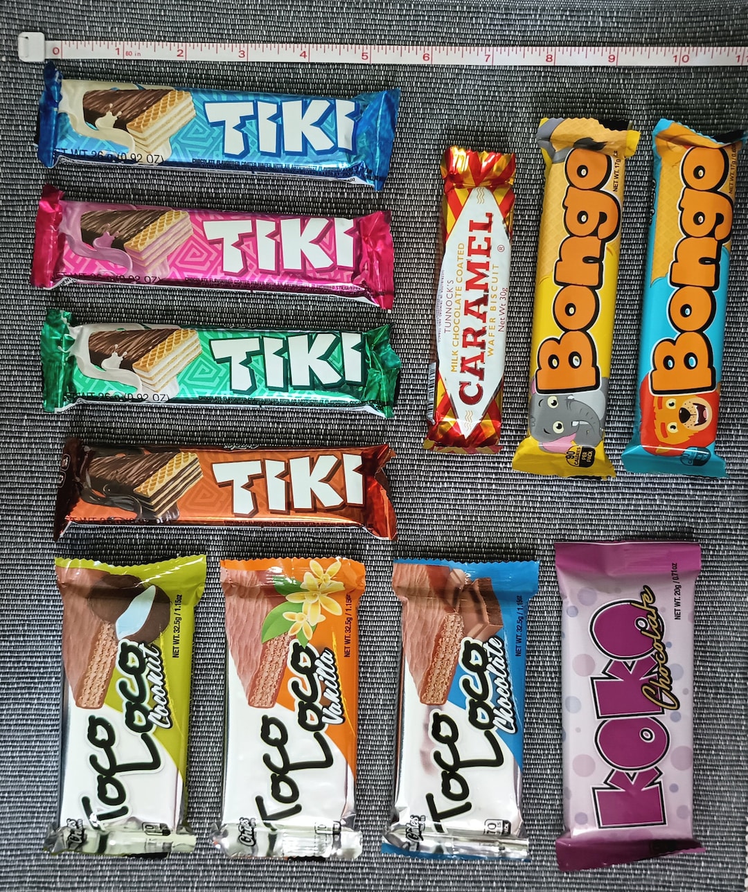 Charles Candy Wafer Bundle 11piece Assorted Flavors Coconut, Vanilla