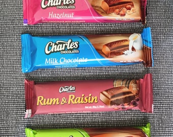 Charles Candy Ultimate Chocolate Lovers Bundle - 7 Full-Size Assorted Bars & Treats | Gourmet Chocolate Delight | Trinidad Favorite