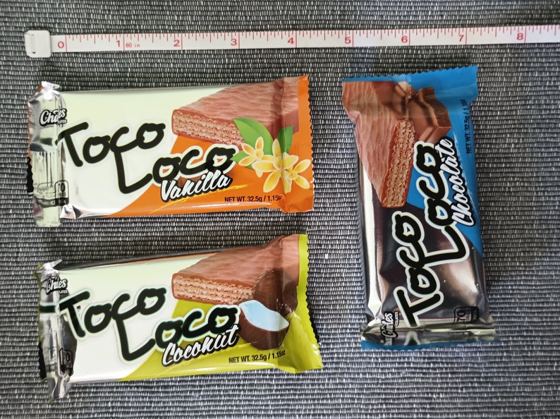 Charles Candy Wafer Bundle 11piece Assorted Flavors Coconut, Vanilla