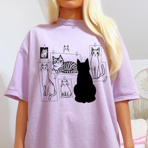 Comfort Colors® Cat Gallery T-shirt, This is Art and This is Artist Cat Shirt Artistic Cat Graphic Tee Cat Art Shirt, Cute Cat Shirt