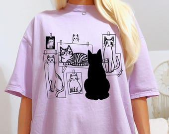 Comfort Colors® Cat Gallery T-shirt, This is Art and This is Artist Cat Shirt Artistic Cat Graphic Tee Cat Art Shirt, Cute Cat Shirt