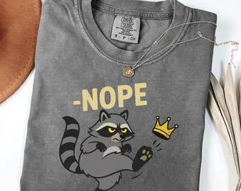 Comfort Colors® No Kings in America Raccoon Shirt, No Kings Shirt, Funny Political Meme T-Shirt, Social Justice Shirt