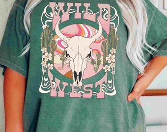 Comfort Colors®  Country Concert Tee, Wild West, Cute Country Shirts, Cowgirl Shirt, Western Vibes Tee, Oversized Graphic Tee