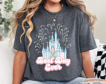 Disney Castle Best Day Ever Shirt, Disney Family Trip Shirts, Disneyland Retro Pastel T Shirt, Castle Mickey Tee, Disney Shirt