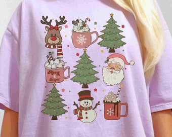 Comfort Colors® Cute Christmas Elements T-shirt, Christmas Little Things T-shirt, Holiday Apparel, Christmas Tee