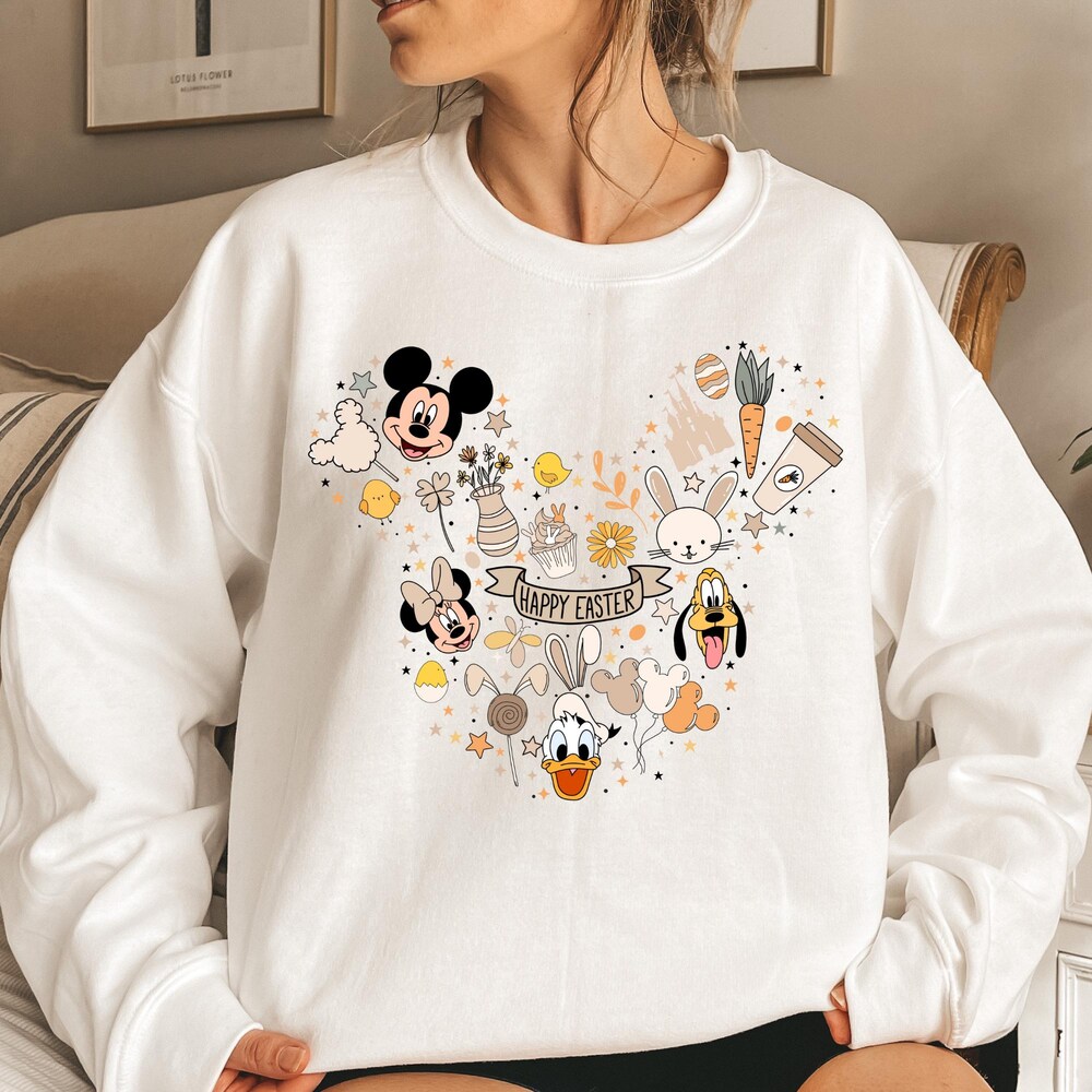 Happy Easter Disney Easter Sweatshirt, Mickey And Friends Easter Hoodie, Disney Easter Bunny Shirt, Disneyworld Easter, Vacation Shirt Teeshirtsummer