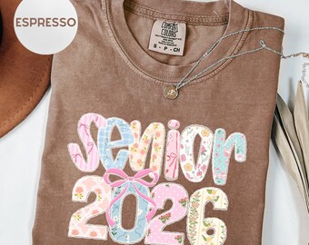 Comfort Colors® Senior 2026 Shirt, Preppy Senior Shirt, Graduate 2026 Shirt, High School Senior Shirt, Retro Senior Shirt, Graduation Gift