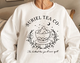 Suriel Tea Co Sweatshirt, Acotar Tea Sweater, Bookish Sweat, Sarah J Maas Sweatshirt, A Court Of Thorns And Roses Sweater, Suriel Tea Shirt