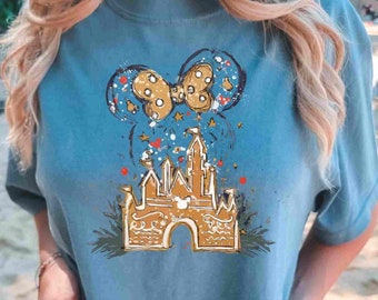 Comfort Colors® Disney Gingerbread Castle Shirt, Christmas Castle Shirt, Disney Christmas Shirt Mickey Christmas Shirt, Disney Christmas Tee