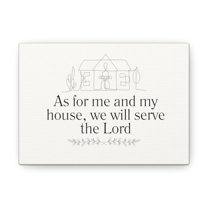 As for Me and My House Canvas Christian Decor Bible Verse Wall Art