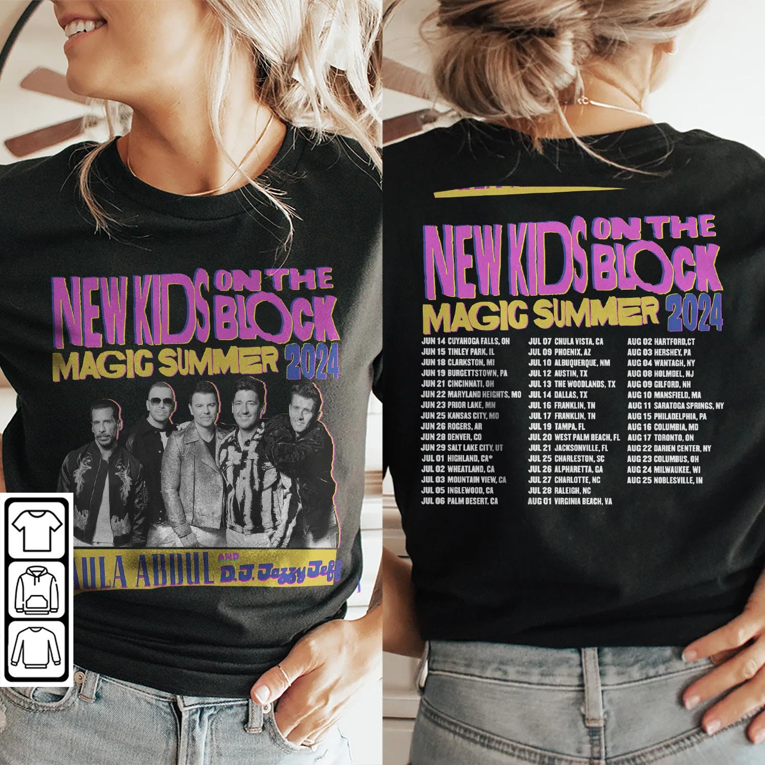 Discover NK on The Block Music Tour Double Sided Shirt