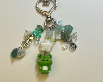 frog keychain phone charm kawaii