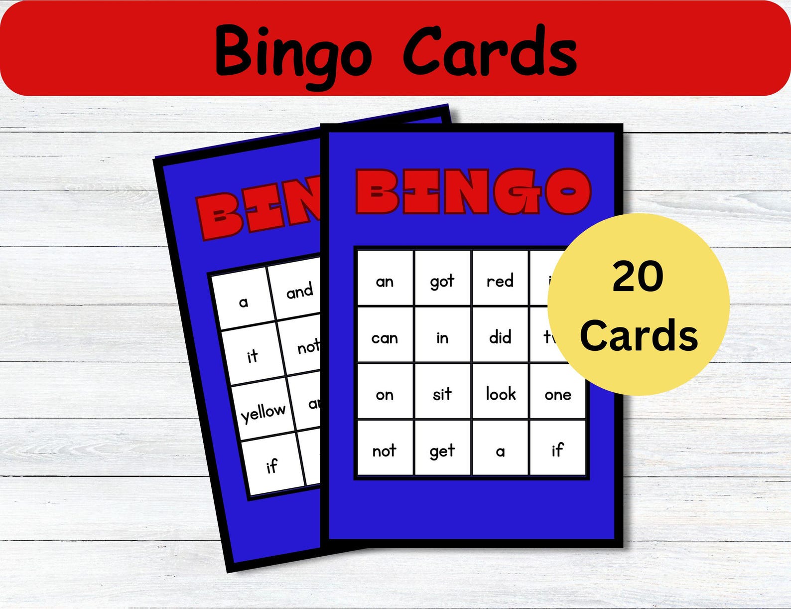 Sight Words Bingo, Reading Words, Games for Kids, Kindergarten Sight ...
