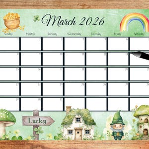 BEWERKBARE kalender maart 2026, afdrukbare kalender, 2026 maart, wandkalender, schoolkalender, schoolplanner, downloadbaar, vakantieplanner