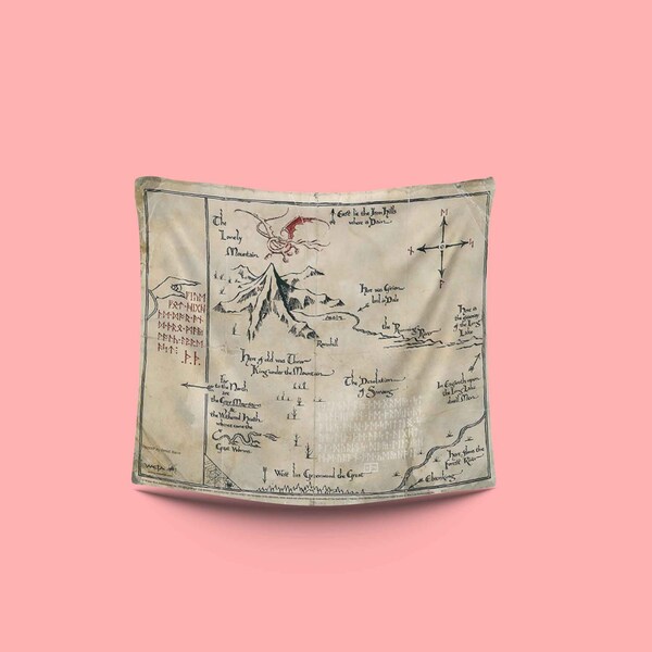 Fabric Map of Middle Earth Map Etsy