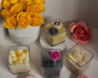 Roses and Hearts Votive Soy Scented Candle 12oz.