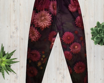 Autumn Flowers Jogger Pants • Fall Floral Sweatpants