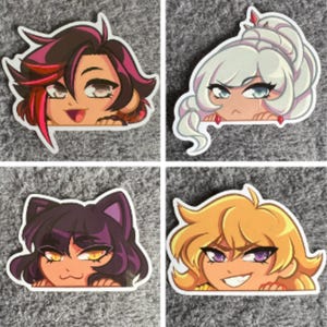 Team RWBY-stickers: 3 inch (weerbestendig)