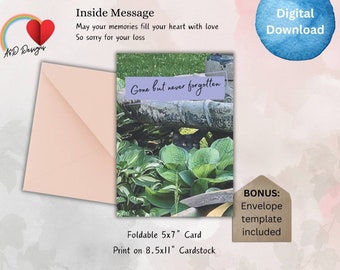 Pet Condolence Card for Loss of Cat with Message Inside