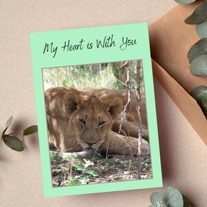 My Heart is With You ausdruckbare Beileidskarte