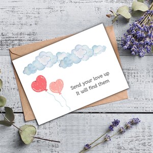Carte de sympathie sincère | Envoyez votre amour | Deuil Confort | Carte de condoléances imprimable