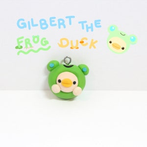 Gilbert the Frog Duck | polyester clay charm