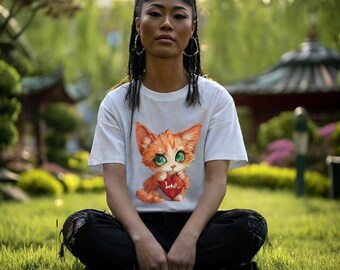 Chibi Kitty Garment-Dyed T-shirt