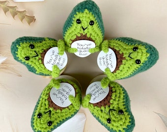Bulk Sale Handmade Crochet Avocado,Mental Health Gift for Family/Friends/Team,Amigurumi Avocado,Mother's Day Gift,DIY Crochet Accessories