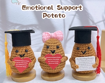 Handmade Crochet Emotional Support Potato, Encouragement Gift for Kids/Family/Friends/Class/Team,Graduation Gift,Custom Crochet,Heartwarming