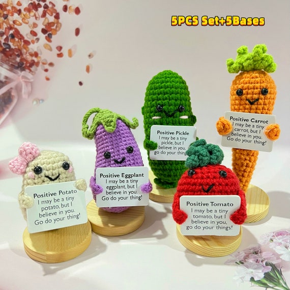 Positive Potato Crochet Kit Crochet Accessories Artificial Fruit Ornament  Handmade Table Decor Positive Poo Funny Gifts for Kids - AliExpress