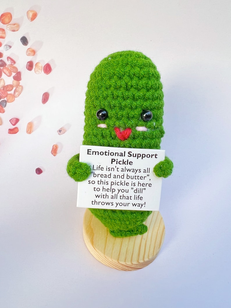 Bulk Sale Crochet Emotional Support Picklesmental Health Gift Etsy