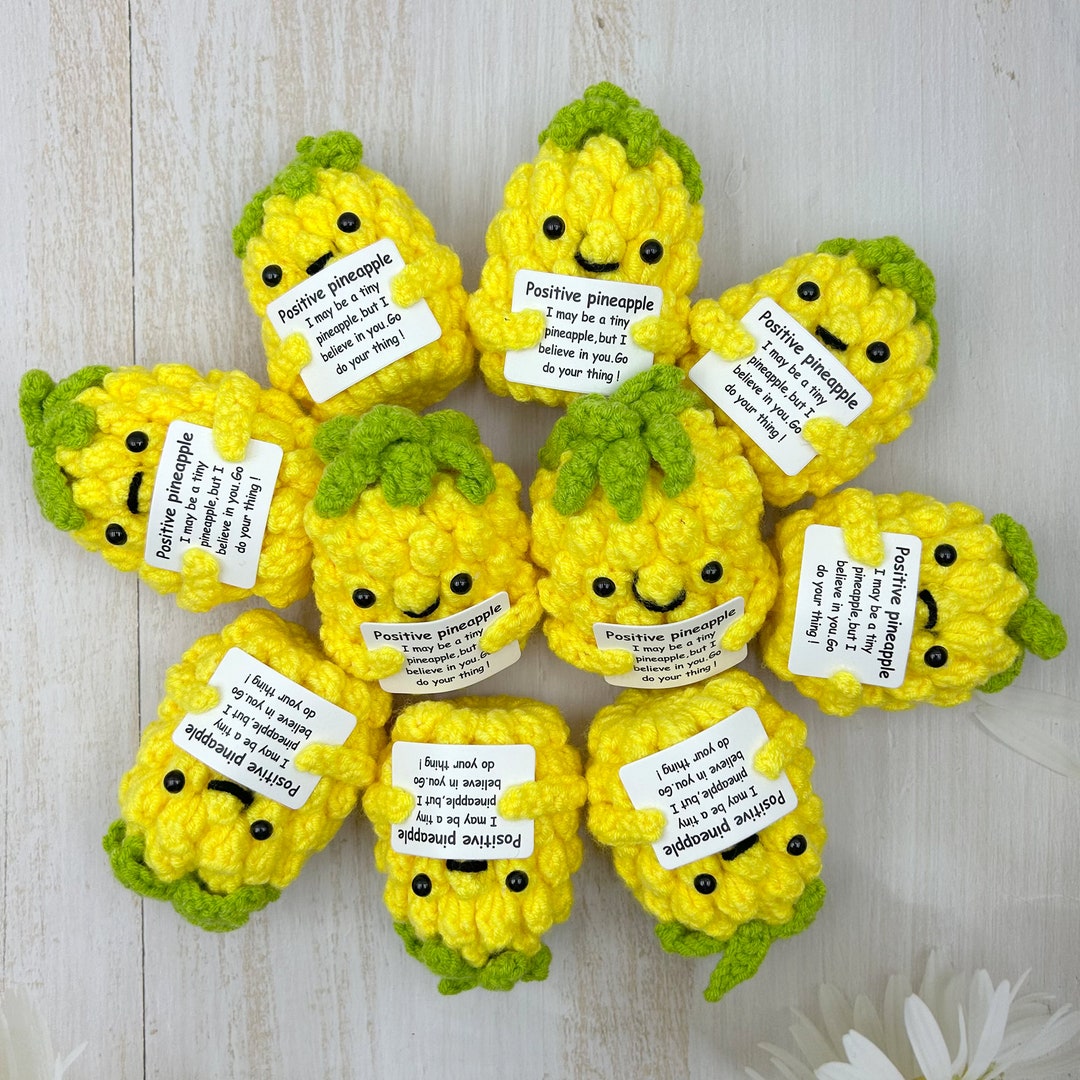 Bulk Sale Crochet Pineapple,positive Pineapple,mental Health Gift for