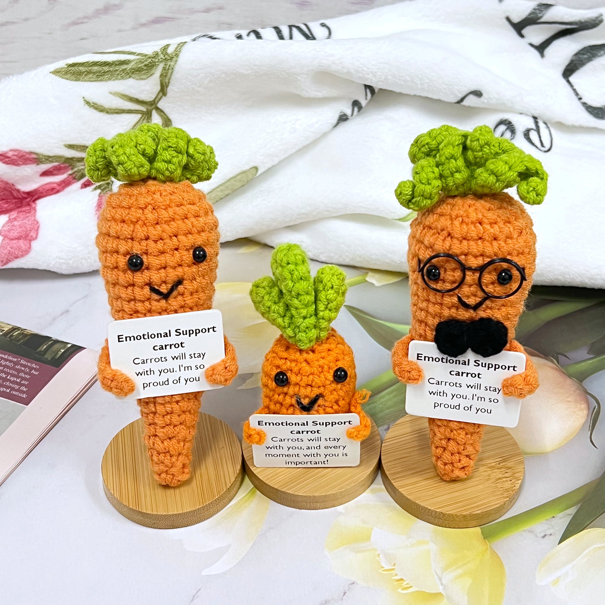 Handmade Crochet Parent-child Carrot Series,emotional Support