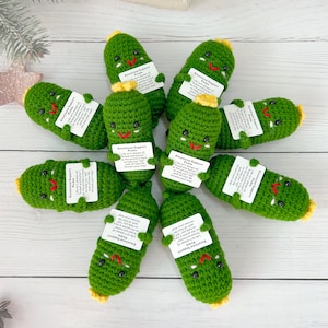 Bulk Sale Crochet Emotional Support Pickles-Mental Health Gift for Family/Friends/Team-Big Dill Pickle-Mother&#39;s Day Pickle Amigurumi