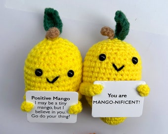 Handmade Crochet Mango-Positive Vegetables,Emotional Support Mango,Mango Lover Gift,You are MANGO-NIFICENT Gift,Mother's Day Gifts