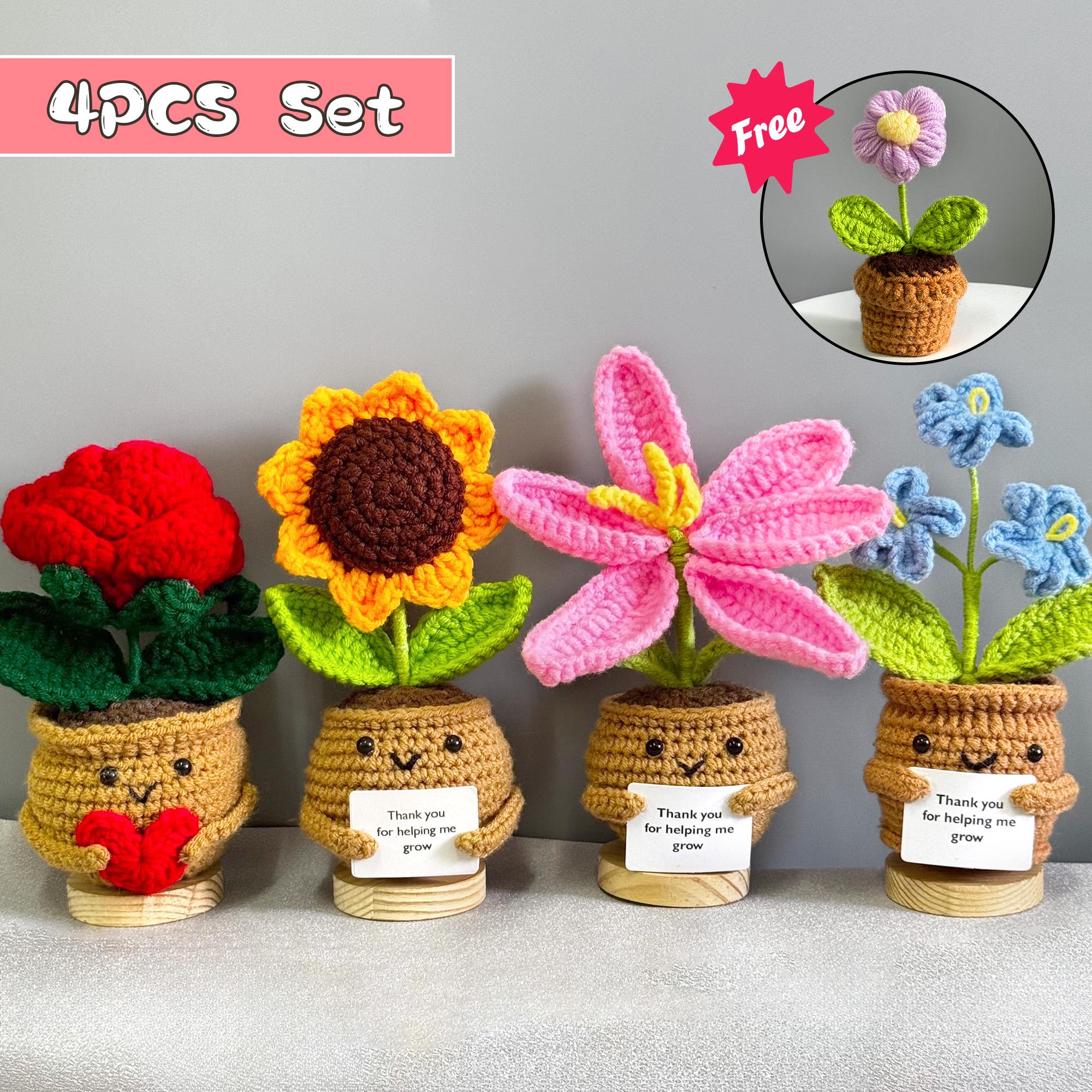 Handmade Crochet Sunflower/ Forget Me Not Flowers/rose/tulip