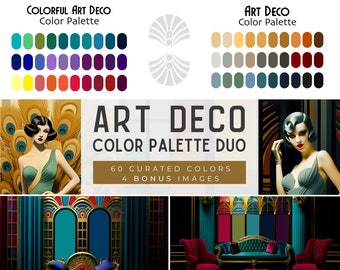 Art Deco Color Palettes: 1920s Procreate & Adobe Swatches (Digital Download)