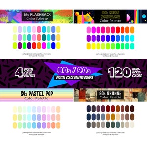 80s 90s Color Palette Bundle: Procreate & Adobe (Digital Download)