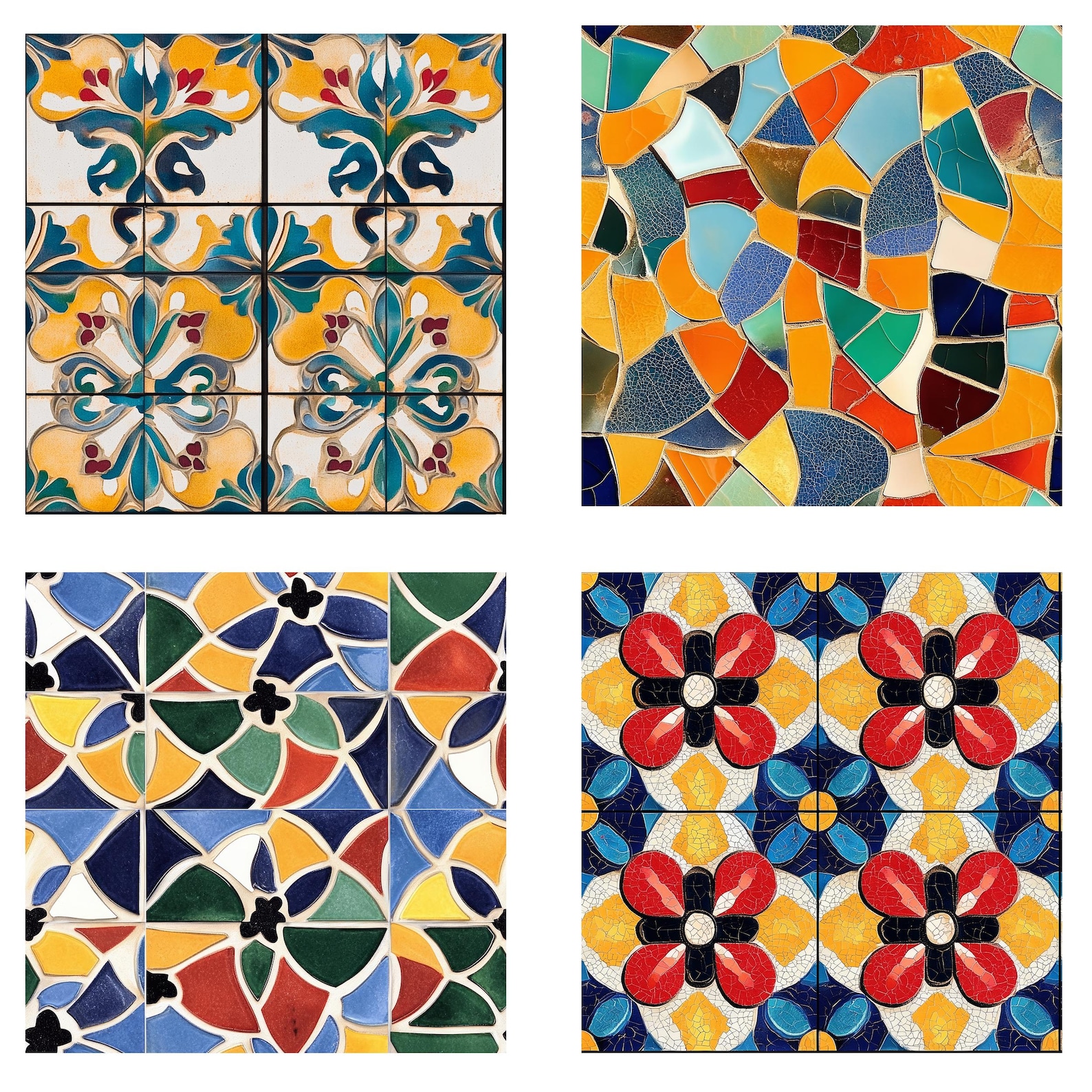 Spanish Tiles Digital Paper: Seamless Mediterranean Tile Patterns ...
