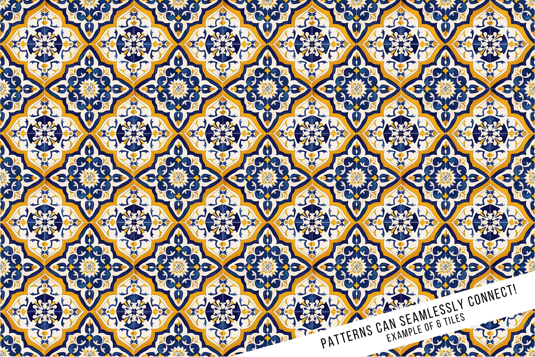 シチリアのマジョリカタイル デジタルペーパー：シームレスな地中海