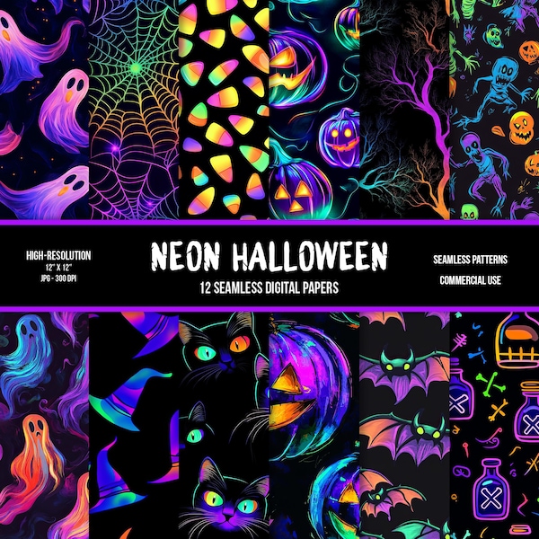 Neon Bats Pattern - Etsy