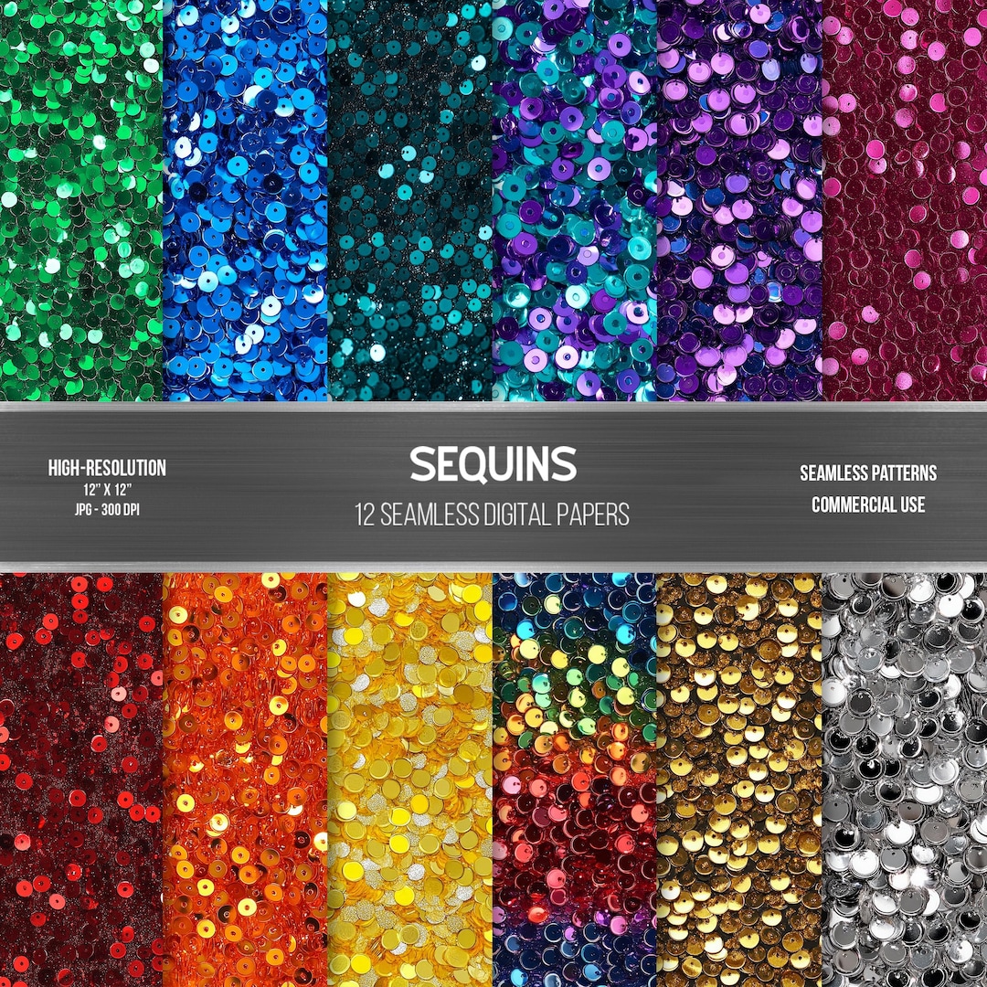 Sequins Digital Paper: Seamless Glitter Patterns (digital Download) - Etsy