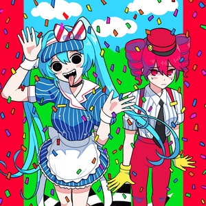 Hatsune Miku Kasane Teto Vocaloid Mesmerizer Mini Poster Print