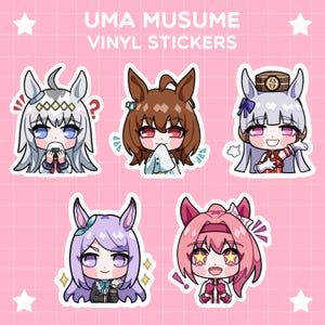 Uma Musume Vinyl Stickers - Oguri Cap Agnes Tachyon Gold Ship Meijiro McQueen Haru Urara