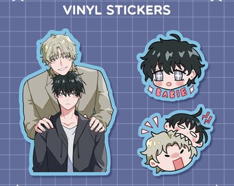 Low Tide in Twilight BL Manhwa Vinyl Stickers