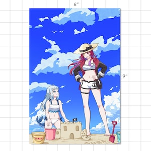 Gawr Gura Houshou Marine Hololive Vtuber Mini Poster Print