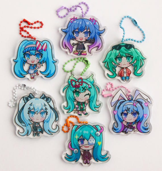 Hatsune Miku Vocaloid Keychains Charms | Ghost Rule, Hao