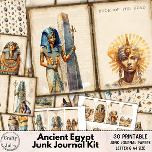 Ancient Egypt Junk Journal Kit: 30 Printable Pages (A4/Letter)