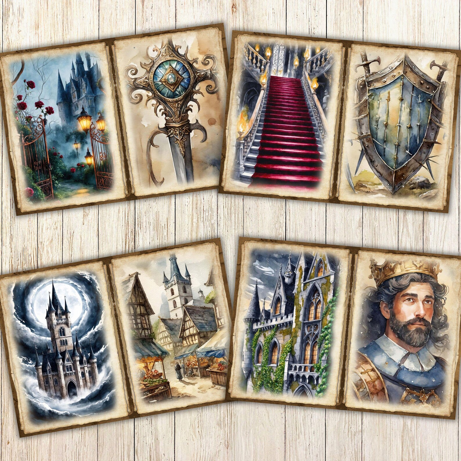 Medieval Junk Journal Pages and Ephemera, Middle Ages, Kingdom ...